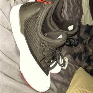 Adidas size 14 red/black/white